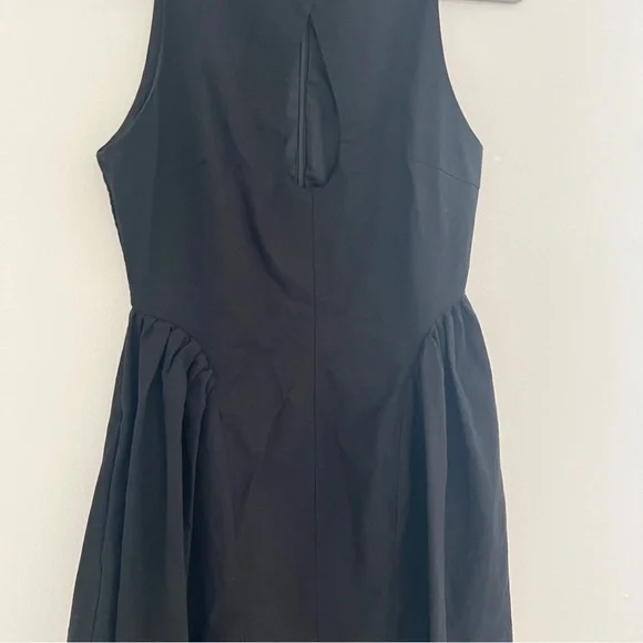 Commense Black Sara Linen Cotton Midi A-line Ballerina Summer Dress S - Picture 5 of 12